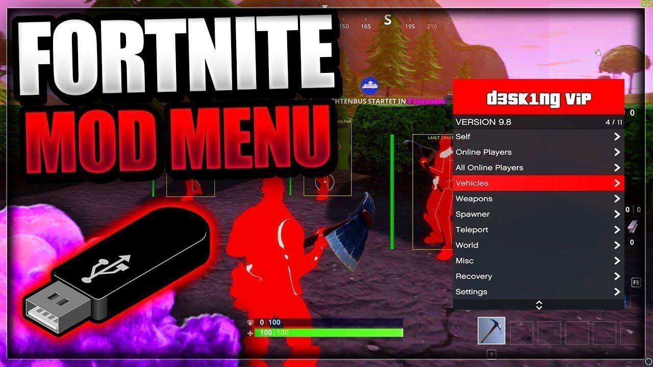 free pc fortnite mod menu