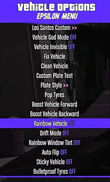 gta quick menu