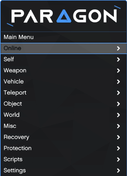 paragon menu cheat