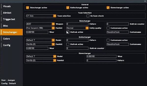 NovolineHook cheat for CSGO