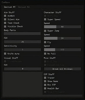 phantom forces mod menu GUI