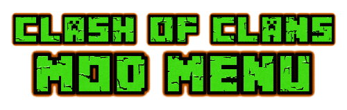 Clash of Clans mod menu logo in green and white